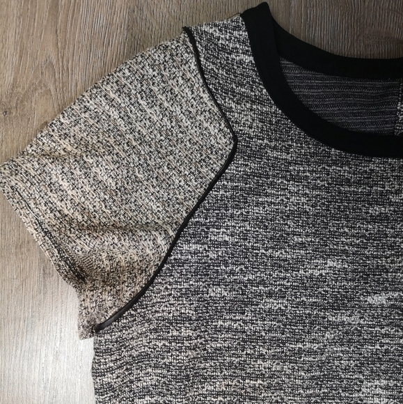 00S contemporary Ella Moss 2 tone tweed cap sleeve knitwear top - Picture 4 of 4